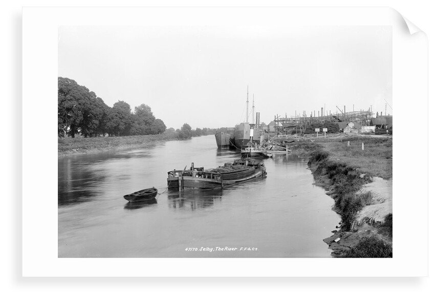 The River Ouse, showing the yard of the Selby Shipbuilding and Engineering Co Ltd. by unknown