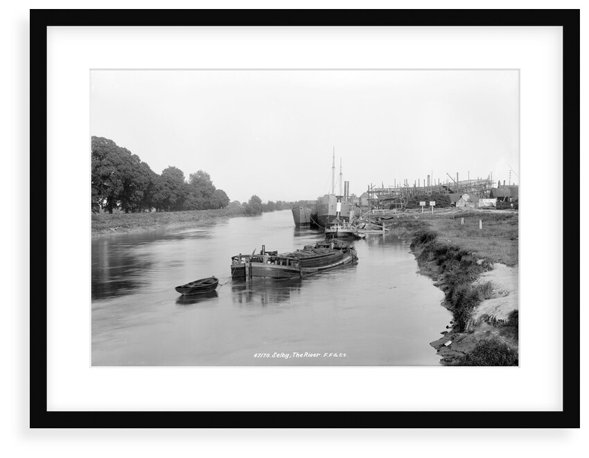 The River Ouse, showing the yard of the Selby Shipbuilding and Engineering Co Ltd. by unknown