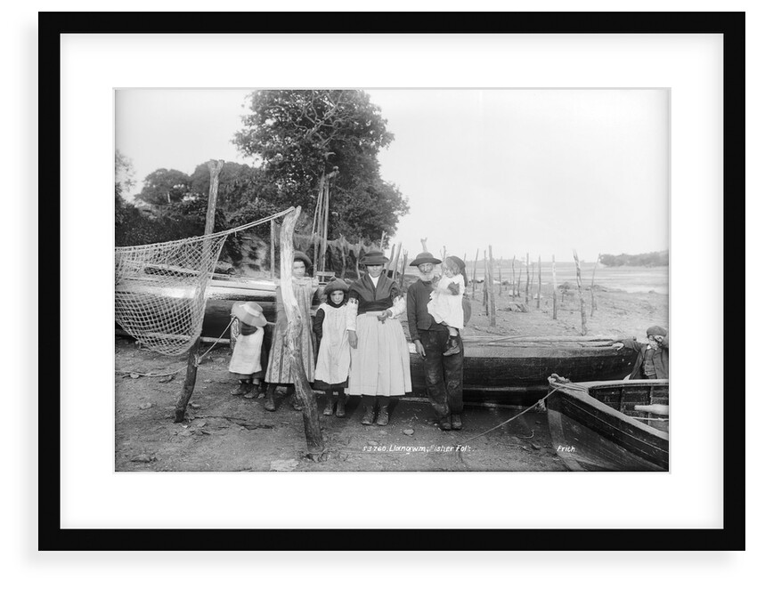 Family of fisherfolk, Llangwm, Pembrokeshire by Francis Frith & Co.