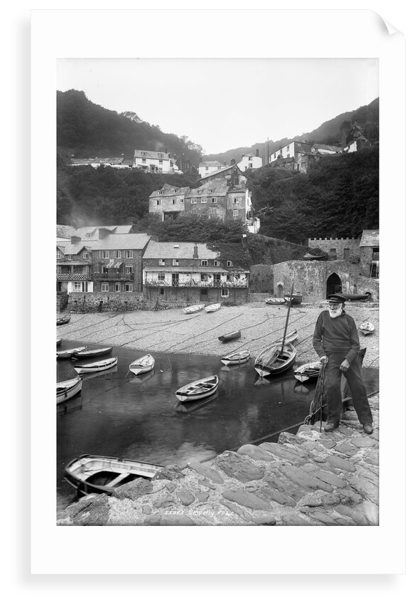 Clovelly Harbour and Village, Devon by Francis Frith & Co.