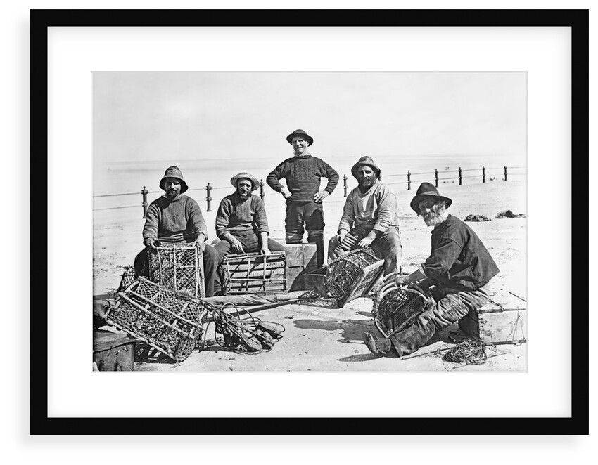 Fishermen with lobster pots, Sheringham, Norfolk by Francis Frith & Co.