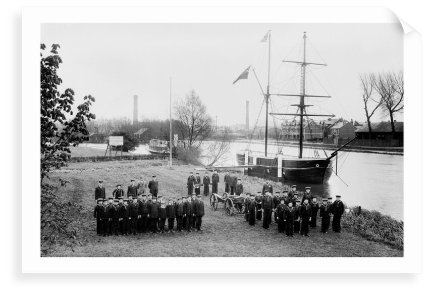 'King Alfred' crew on parade, Reading, Berkshire. by National Maritime Museum