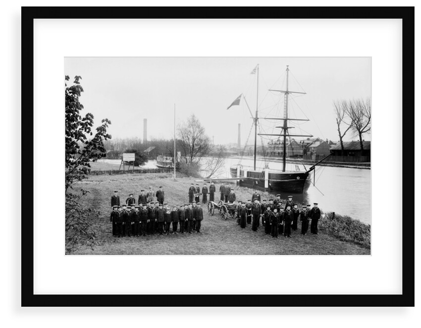 'King Alfred' crew on parade, Reading, Berkshire. by National Maritime Museum