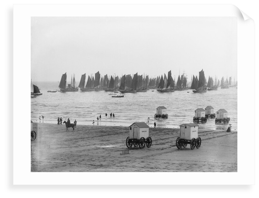 Harbour and herring fleet, Scarborough, Yorkshire by London