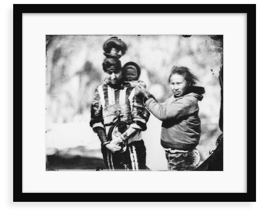 Two Inuit women with baby by Edward Augustus Inglefield