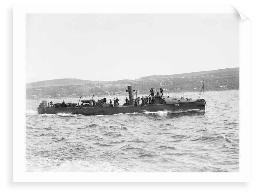 Torpedo boat, 1st class HMS 'TB 97' (1893), during trials period by unknown