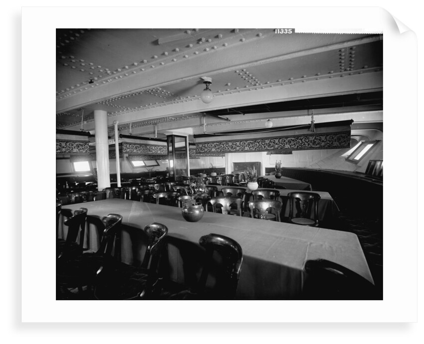 Second Class Dining Saloon on the 'Rome' (1881) by Bedford Lemere & Co.
