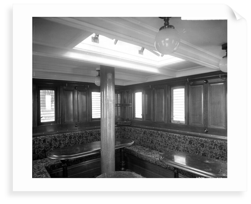 Second Class Smoking Room on the 'Rome' (1881) by Bedford Lemere & Co.