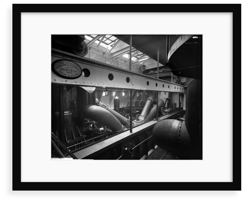 Engine Room on the 'Lucania' (1893) by Bedford Lemere & Co.
