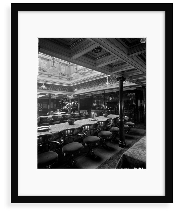 First Class Dining Salon on the 'Omrah' (1899) by Bedford Lemere & Co.