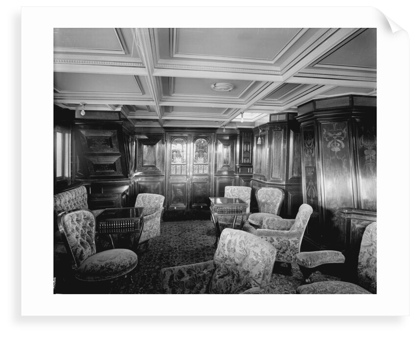 First Class Drawing Room on the 'Omrah' (1899) by Bedford Lemere & Co.