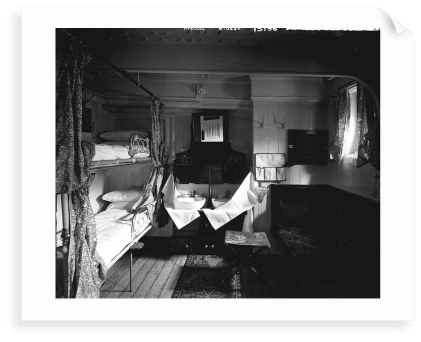 First Class cabin on the 'Omrah' (1899) by Bedford Lemere & Co.
