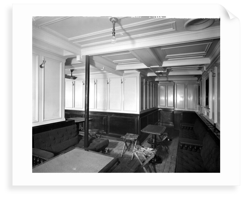 Second Class Smoking Room on the 'Omrah' (1899) by Bedford Lemere & Co.