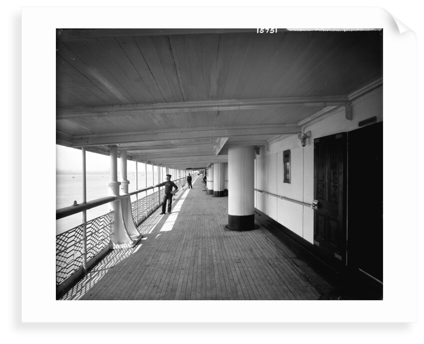 First Class Promenade on the 'Lucania' (1893) by Bedford Lemere & Co.