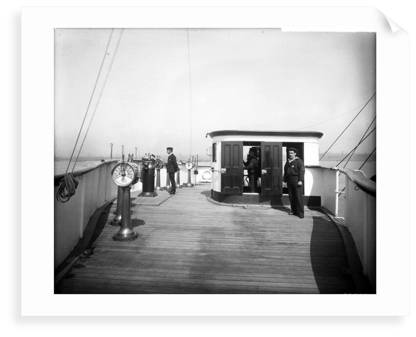 Flying Bridge on the 'Lucania' (1893) by Bedford Lemere & Co.