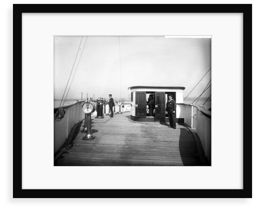 Flying Bridge on the 'Lucania' (1893) by Bedford Lemere & Co.