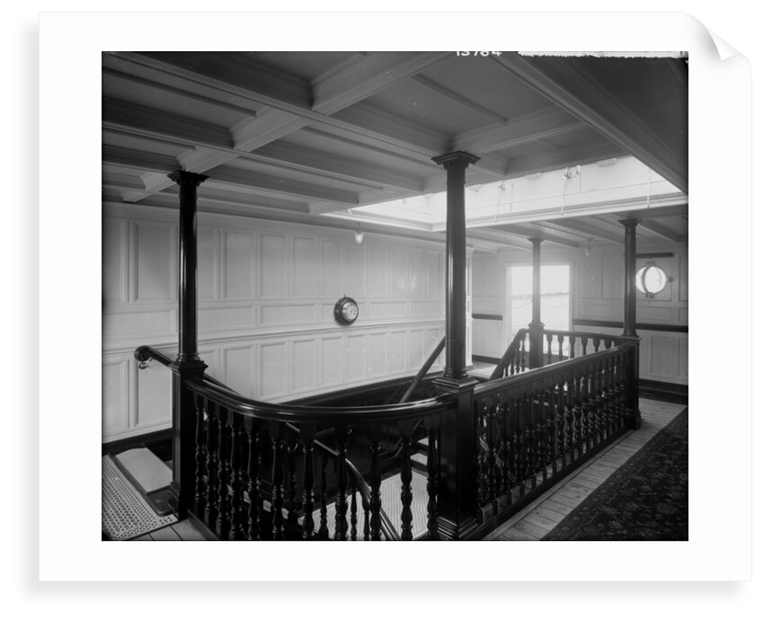 First Class Entrance on the 'Saxonia' (1900) by Bedford Lemere & Co.