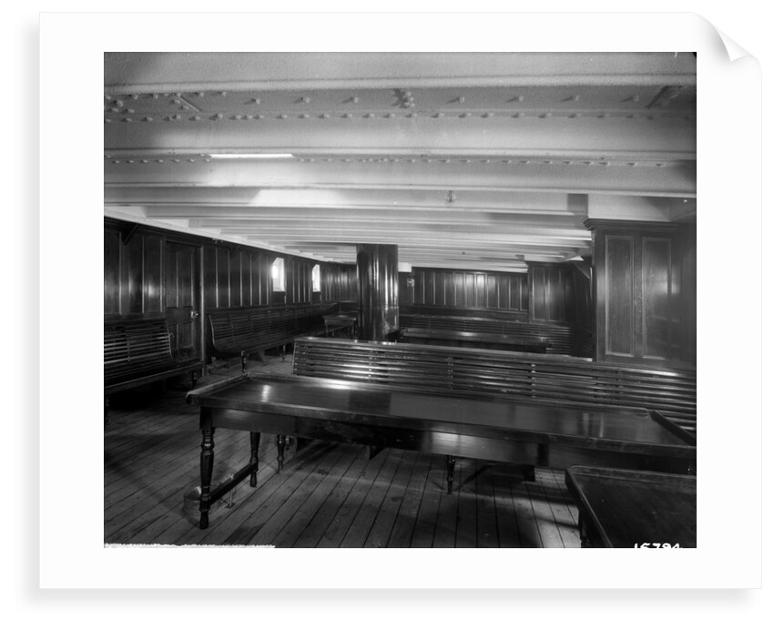 Third Class Smoking Room on the 'Saxonia' (1900) by Bedford Lemere & Co.
