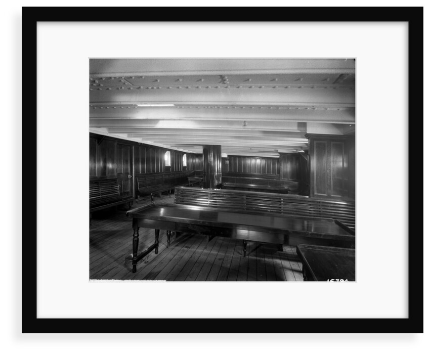 Third Class Smoking Room on the 'Saxonia' (1900) by Bedford Lemere & Co.