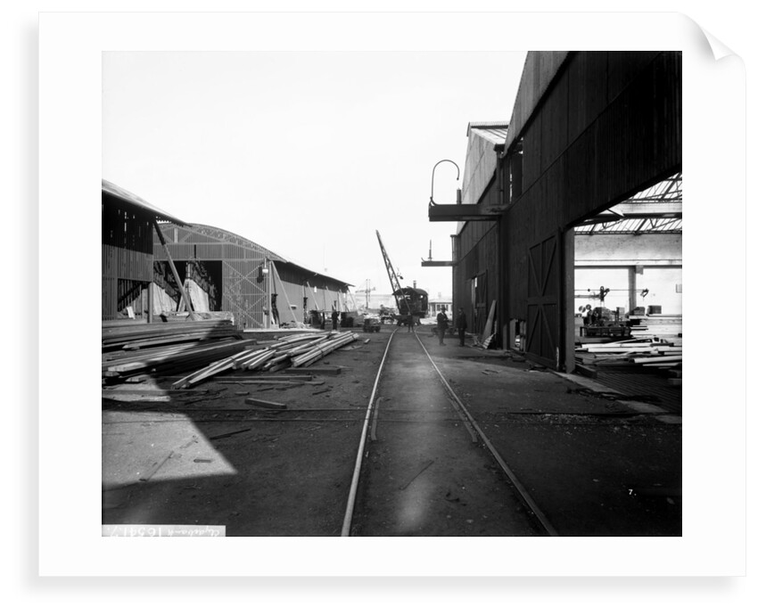 Timber Yard at John Brown & Co. Ltd, Clydebank, 1901 by Bedford Lemere & Co.