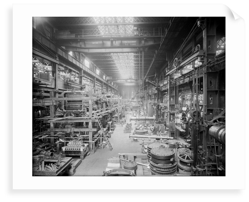 Erecting Shop in the Engine Works at John Brown & Co. Ltd, Clydebank, 1901 by Bedford Lemere & Co.
