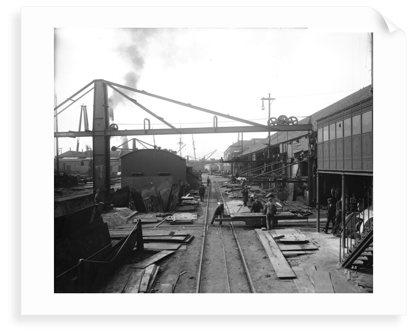 Area outside the Platers' Machine Shed at John Brown & Co. Ltd, Clydebank, 1901 by Bedford Lemere & Co.