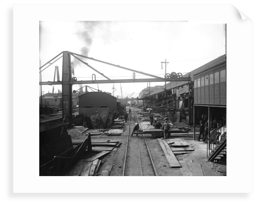 Area outside the Platers' Machine Shed at John Brown & Co. Ltd, Clydebank, 1901 by Bedford Lemere & Co.