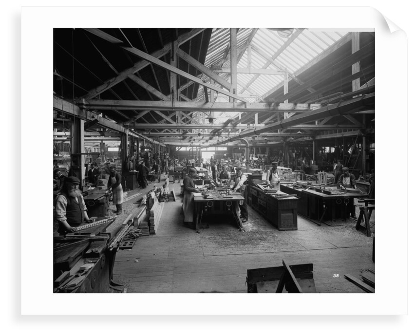 Joiners' Shop at John Brown & Co. Ltd, Clydebank, 1901 by Bedford Lemere & Co.