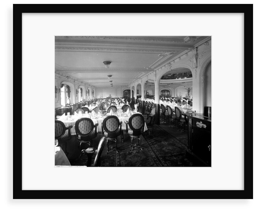 First Class Dining Saloon on the 'Balmoral Castle' (1910) by Bedford Lemere & Co.