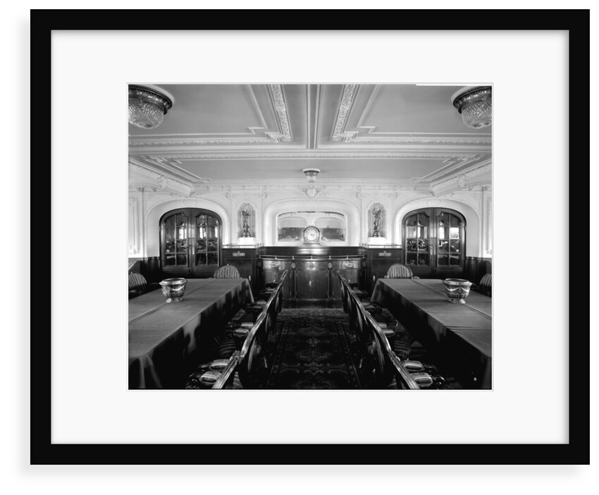 First Class Dining Saloon on the 'Balmoral Castle' (1910) by Bedford Lemere & Co.