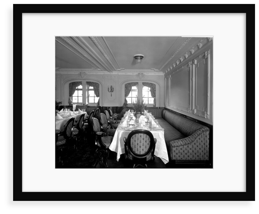 First Class Dining Saloon on the 'Balmoral Castle' (1910) by Bedford Lemere & Co.