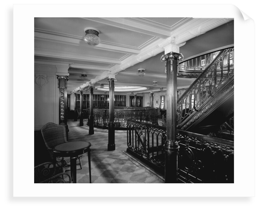 First Class Lounge on the 'Balmoral Castle' (1910) by Bedford Lemere & Co.