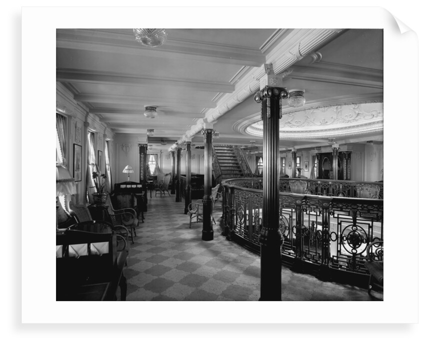 First Class Lounge on the 'Balmoral Castle' (1910) by Bedford Lemere & Co.