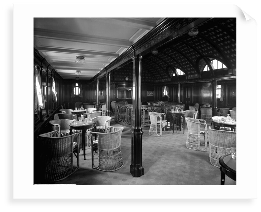 First Class Smokers' Lounge on the 'Balmoral Castle' (1910) by Bedford Lemere & Co.