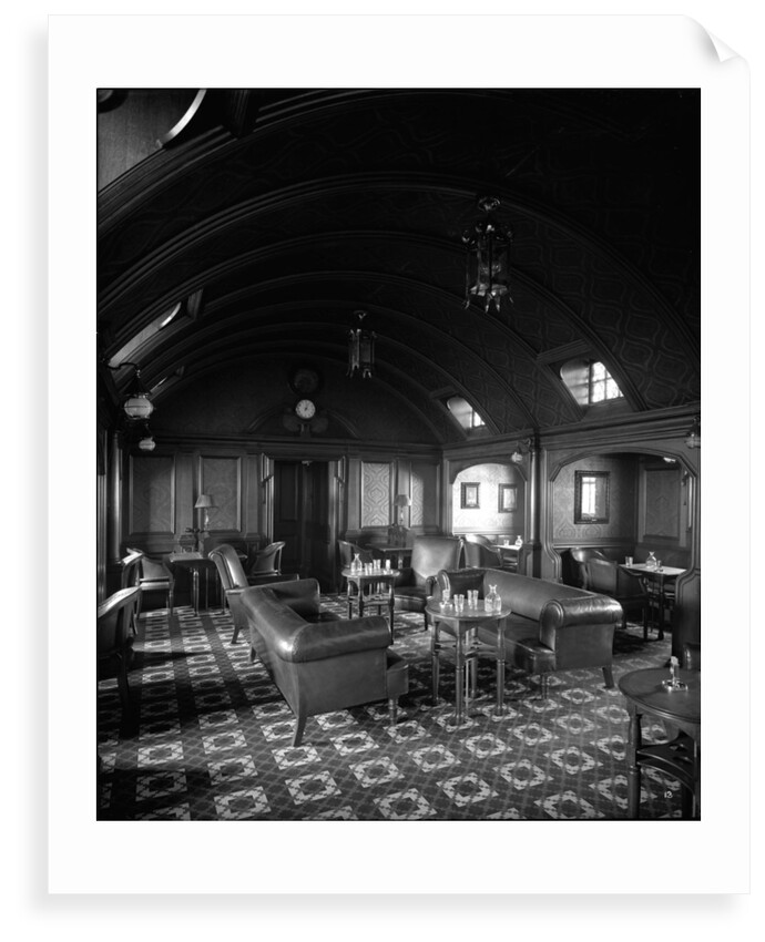 First Class Smoking Room on the 'Balmoral Castle' (1910) by Bedford Lemere & Co.