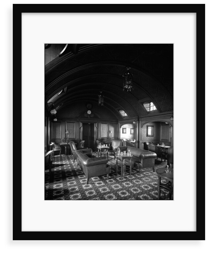 First Class Smoking Room on the 'Balmoral Castle' (1910) by Bedford Lemere & Co.