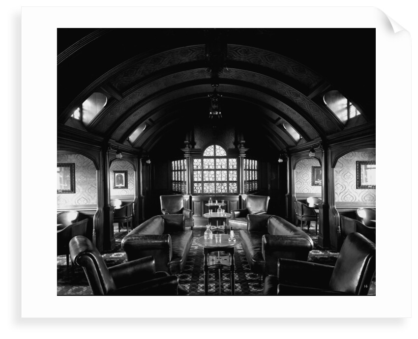 First Class Smoking Room on the 'Balmoral Castle' (1910) by Bedford Lemere & Co.