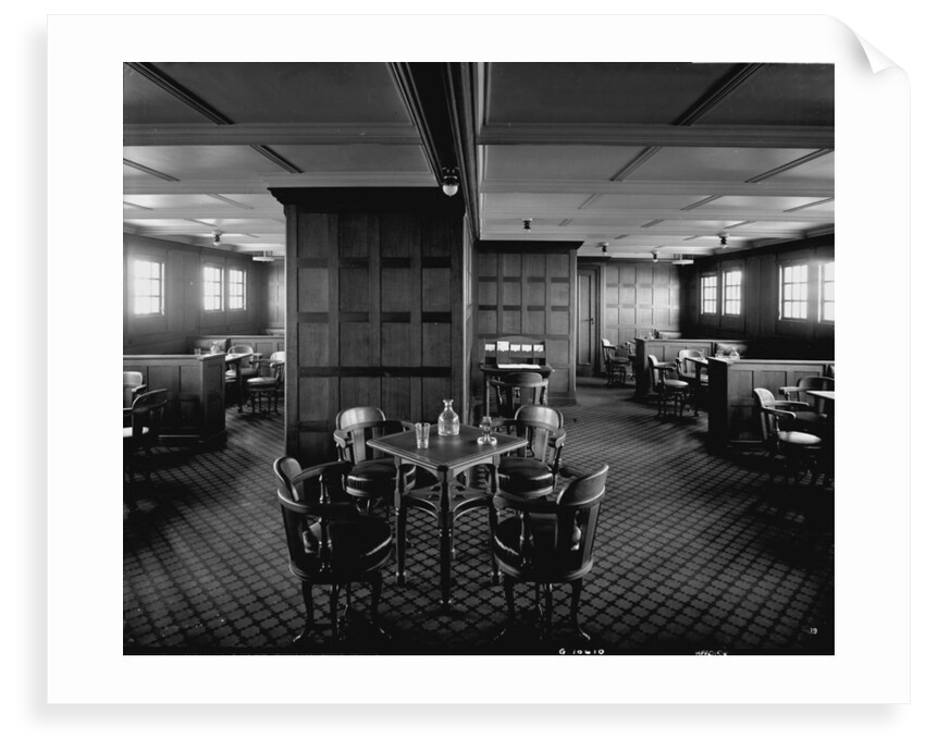 Second Class Smoking Room on the 'Balmoral Castle' (1910) by Bedford Lemere & Co.