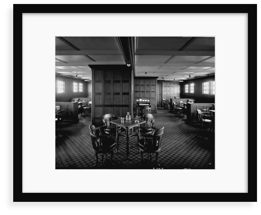 Second Class Smoking Room on the 'Balmoral Castle' (1910) by Bedford Lemere & Co.