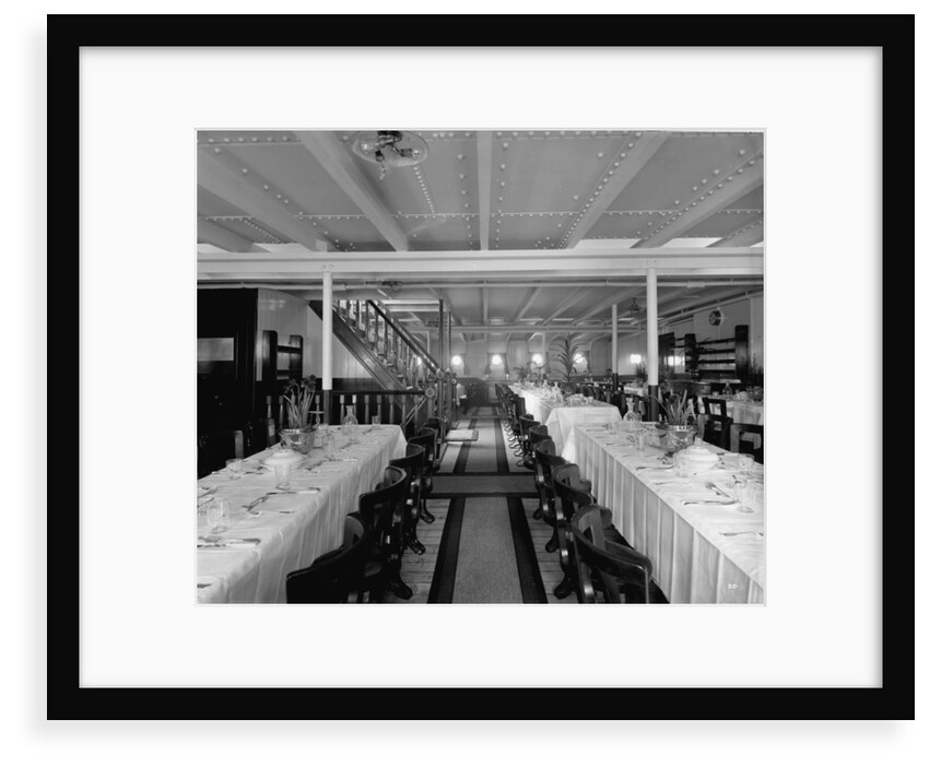 Third Class Dining Saloon on the 'Balmoral Castle' (1910) by Bedford Lemere & Co.