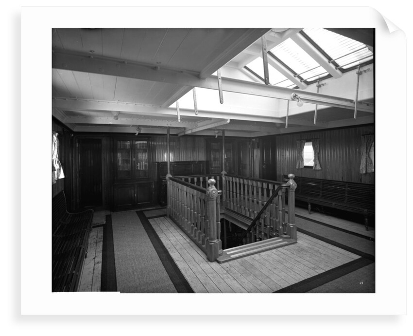 Third Class Lounge on the 'Balmoral Castle' (1910) by Bedford Lemere & Co.