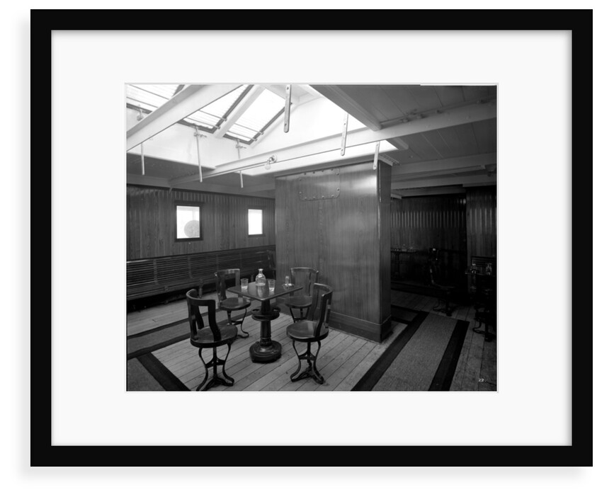 Third Class Smoking Room on the 'Balmoral Castle' (1910) by Bedford Lemere & Co.