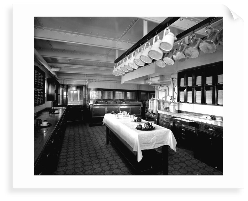 First Class Pantry on the 'Balmoral Castle' (1910) by Bedford Lemere & Co.