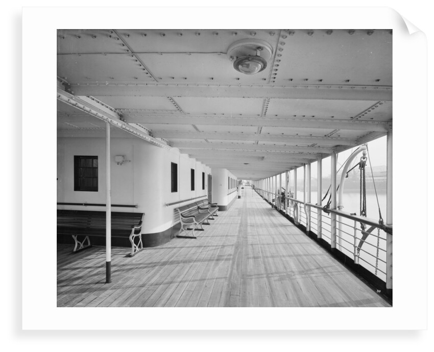 Promenade Deck on the 'Balmoral Castle' (1910) by Bedford Lemere & Co.