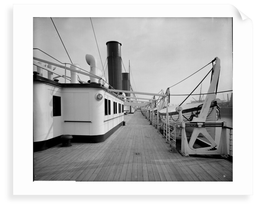 Boat Deck on the 'Balmoral Castle' (1910) by Bedford Lemere & Co.