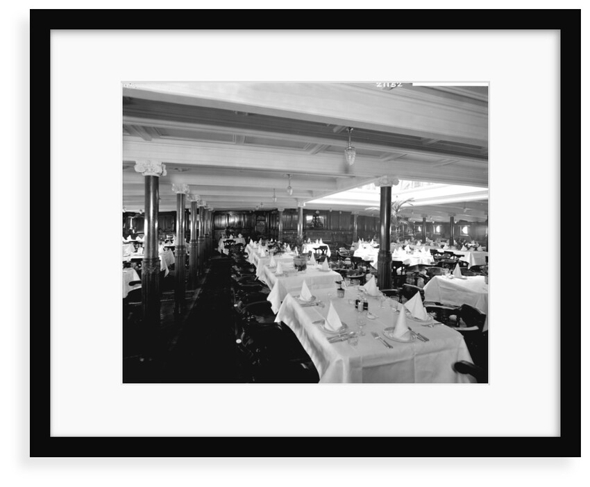 First Class Dining Saloon on the 'Ivernia' (1900) by Bedford Lemere & Co.