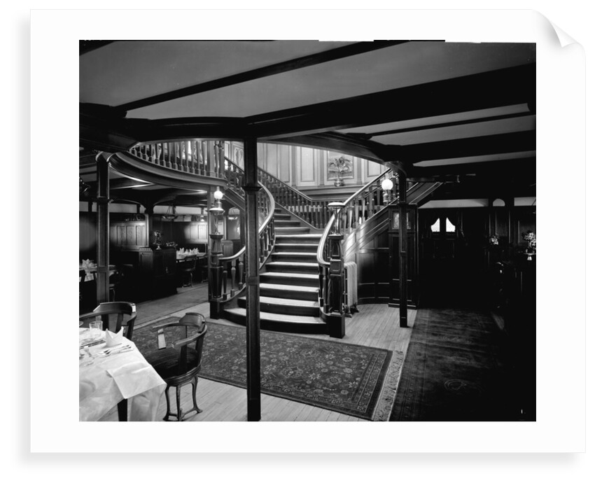 First Class Dining Saloon on the 'Highland Loch' (1911) by Bedford Lemere & Co.