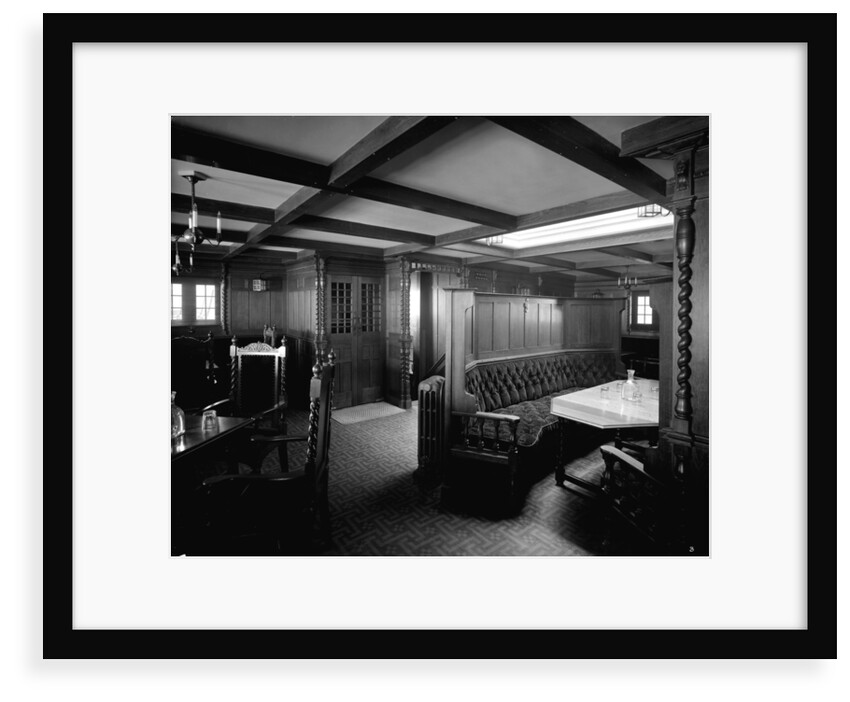 First Class Smoking Room on the 'Highland Loch' (1911) by Bedford Lemere & Co.