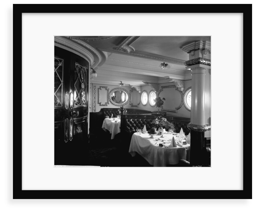 First Class Dining Saloon on the Empress of Ireland (1906) by Bedford Lemere & Co.