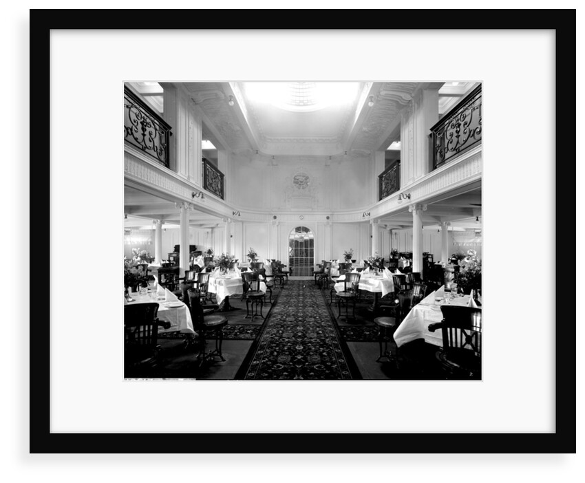 First Class Dining Saloon on the 'Orama' (1911) by Bedford Lemere & Co.